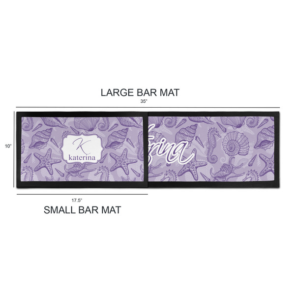 Sea Shells Bar Mats - Sizing Chart