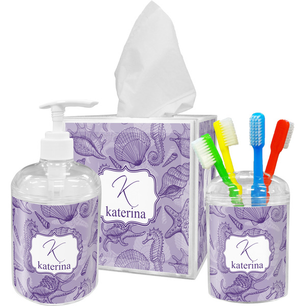 Sea Shells Bathroom Accessories Set (Personalized)