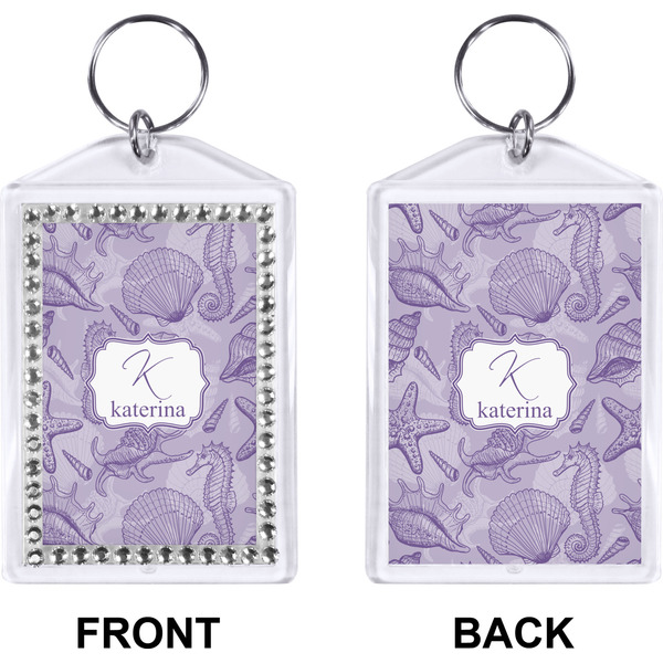 Sea Shells Bling Keychain (Front + Back)