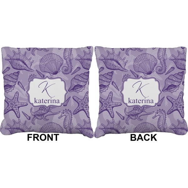 Sea Shells Burlap Pillow Approval