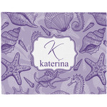 Sea Shells Woven Fabric Placemat - Twill w/ Name and Initial