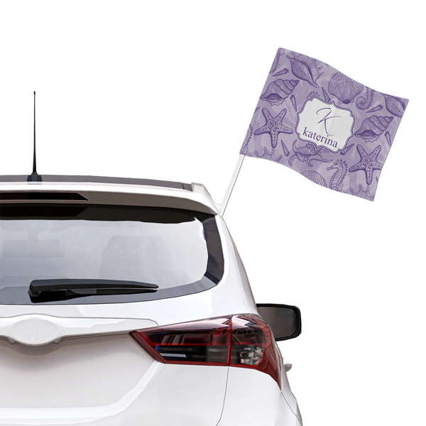 Sea Shells Car Flag - Large - LIFESTYLE