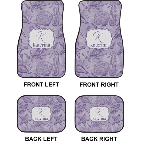 Sea Shells Car Floor Mats Set (2F + 2B)
