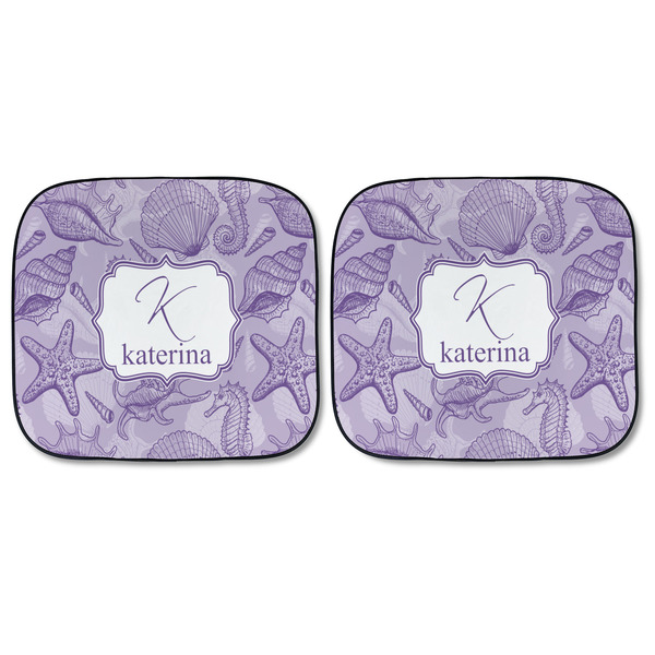 Sea Shells Car Sun Shades - FRONT