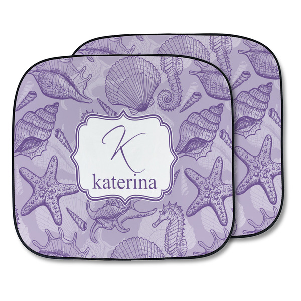 Custom Sea Shells Car Sun Shade - Two Piece (Personalized)