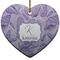 Sea Shells Ceramic Flat Ornament - Heart (Front)