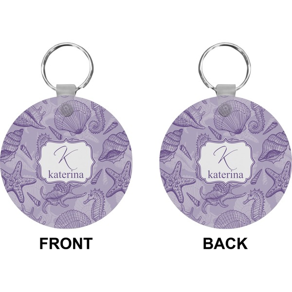Sea Shells Circle Keychain (Front + Back)