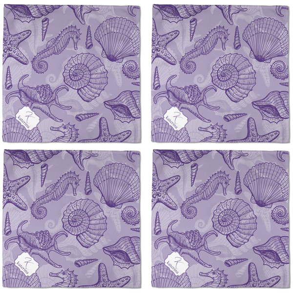Sea Shells Cloth Napkins - Personalized Dinner (APPROVAL) Set of 4