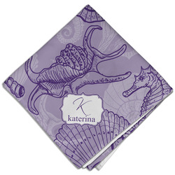 Sea Shells Cloth Dinner Napkin - Single w/ Name and Initial
