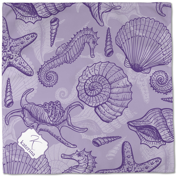 Sea Shells Cloth Napkins - Personalized Dinner (Full Open)
