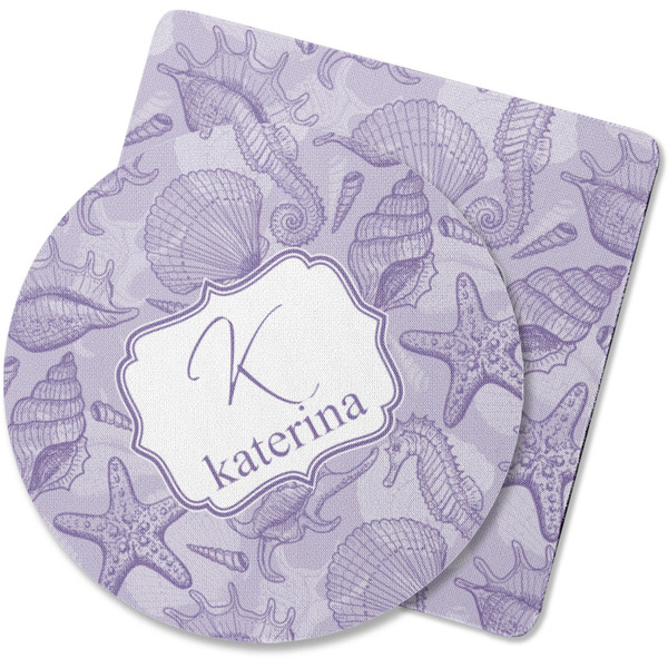 Custom Sea Shells Rubber Backed Coaster (Personalized)