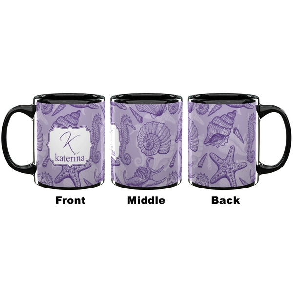 Sea Shells Coffee Mug - 11 oz - Black APPROVAL
