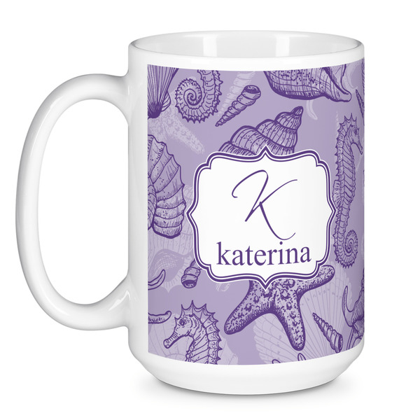 Sea Shells Coffee Mug - 15 oz - White