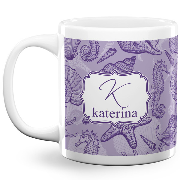 Sea Shells Coffee Mug - 20 oz - White