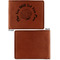 Sea Shells Cognac Leatherette Bifold Wallets - Front and Back Single Sided - Apvl