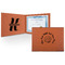Sea Shells Cognac Leatherette Diploma / Certificate Holders - Front and Inside - Main