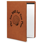 Sea Shells Leatherette Portfolio with Notepad (Personalized)