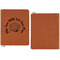 Sea Shells Cognac Leatherette Zipper Portfolios with Notepad - Single Sided - Apvl