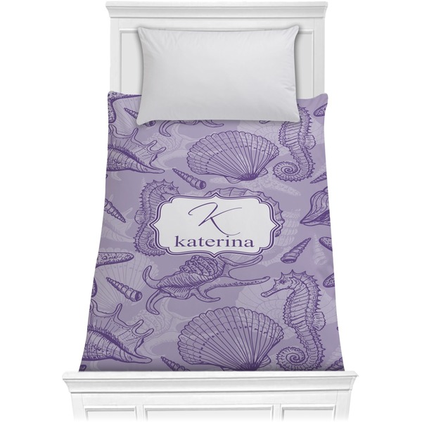 Custom Sea Shells Comforter - Twin XL (Personalized)
