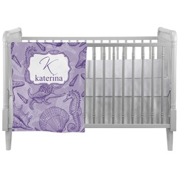 Sea Shells Crib Comforter / Quilt (Personalized)