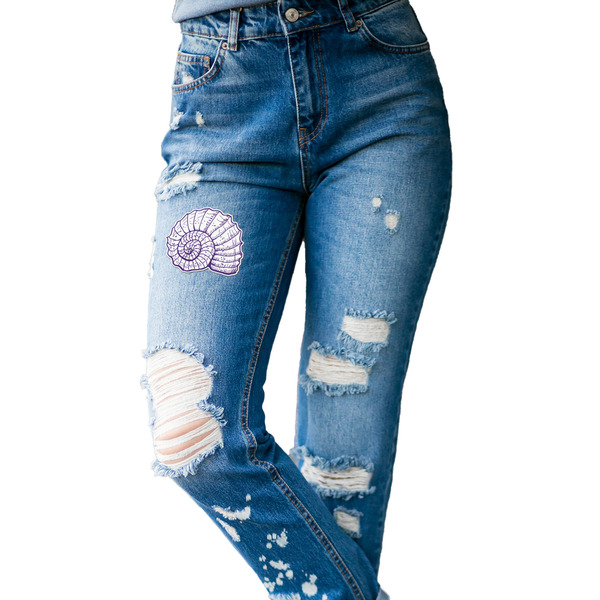 Sea Shells Custom Shape Iron On Patches - L - single APPROVAL