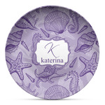 Sea Shells Microwave Safe Plastic Plate - Composite Polymer (Personalized)
