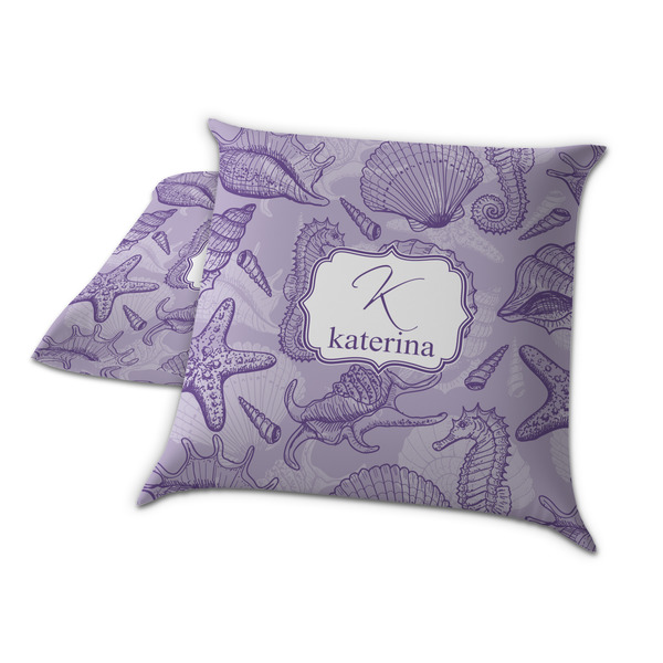 Sea Shells Decorative Pillow Case - TWO