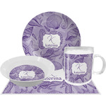 Sea Shells Dinner Set - Single 4 Pc Setting w/ Name and Initial