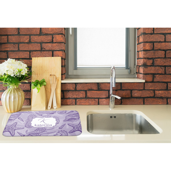 Sea Shells Dish Drying Mat - LIFESTYLE 2