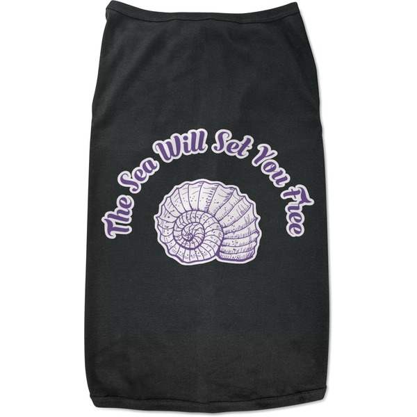 Custom Sea Shells Black Pet Shirt - 3XL (Personalized)