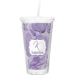 Sea Shells Double Wall Tumbler with Straw (Personalized)