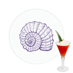 Sea Shells Printed Drink Topper -  2.5"