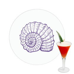 Sea Shells Printed Drink Topper -  2.5"