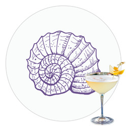 Sea Shells Printed Drink Topper - 3.5"