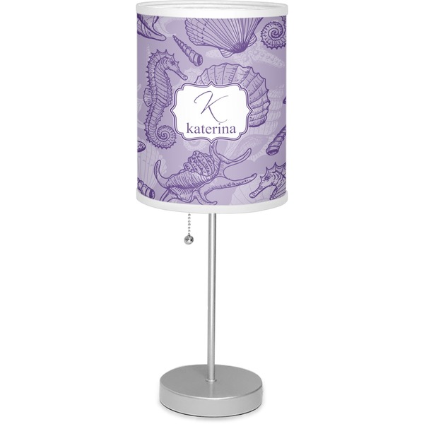 Custom Sea Shells Lamp with Drum Shade (Personalized)
