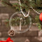 Sea Shells Engraved Glass Ornaments - Round (Lifestyle)