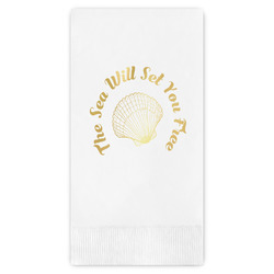 Sea Shells Guest Napkins - Foil Stamped (Personalized)