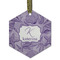 Sea Shells Frosted Glass Ornament - Hexagon