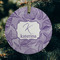 Sea Shells Frosted Glass Ornament - Round (Lifestyle)