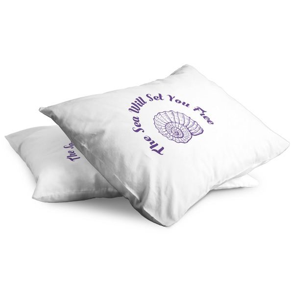 Sea Shells Full Pillow Case - TWO (partial print)