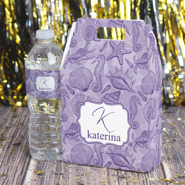 Sea Shells Gable Favor Box - In Context