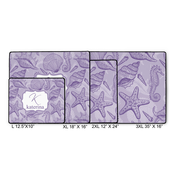 Sea Shells Gaming Mats - SIZE CHART