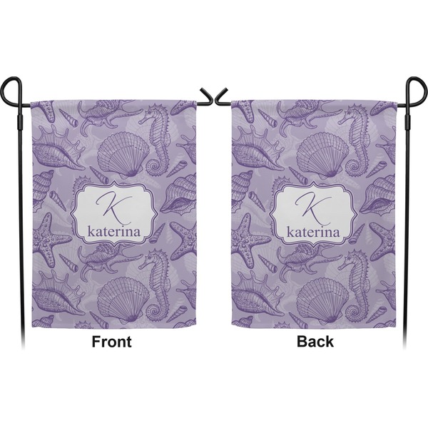 Sea Shells Garden Flag - Double Sided Front and Back