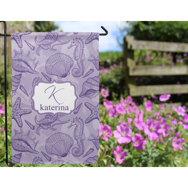 Sea Shells Garden Flag - Outside In Flowers