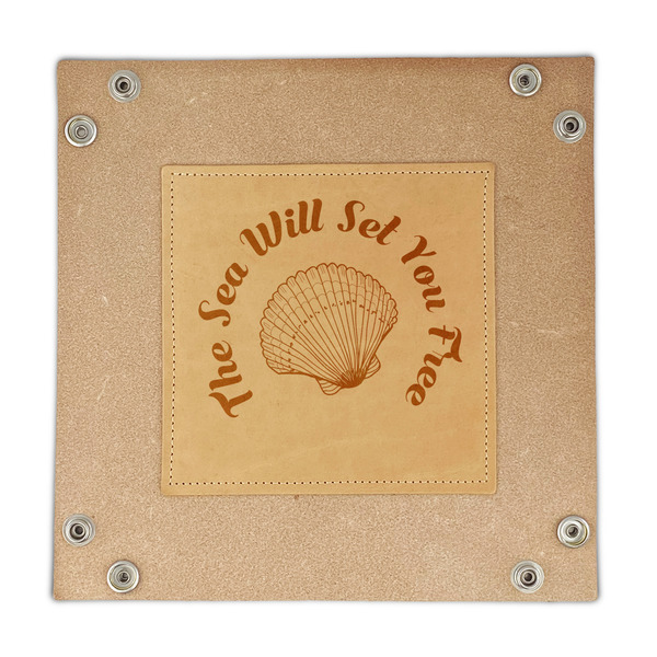 Sea Shells Genuine Leather Valet Trays - FRONT