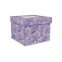 Sea Shells Gift Box with Lid - Canvas Wrapped - Small (Personalized)