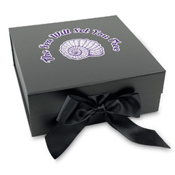 Sea Shells Gift Box with Magnetic Lid - Black