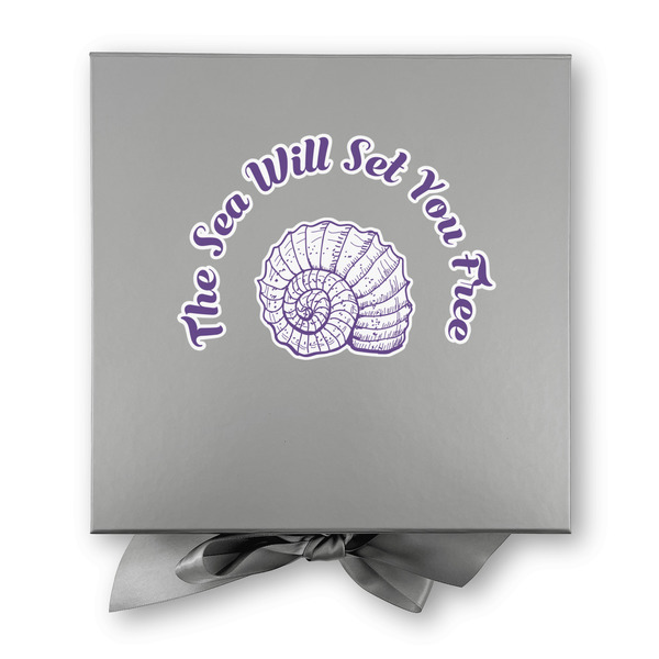 Sea Shells Gift Boxes with Magnetic Lid - Silver - Approval