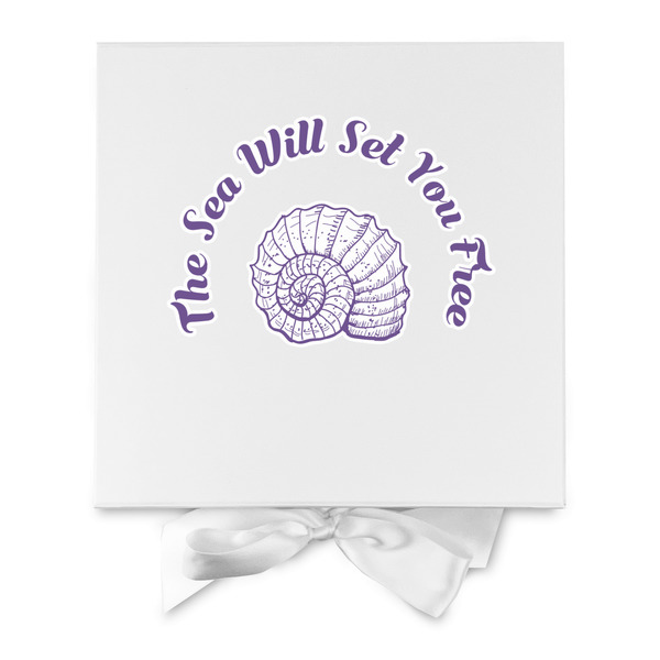 Sea Shells Gift Boxes with Magnetic Lid - White - Approval