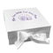 Sea Shells Gift Boxes with Magnetic Lid - White - Front
